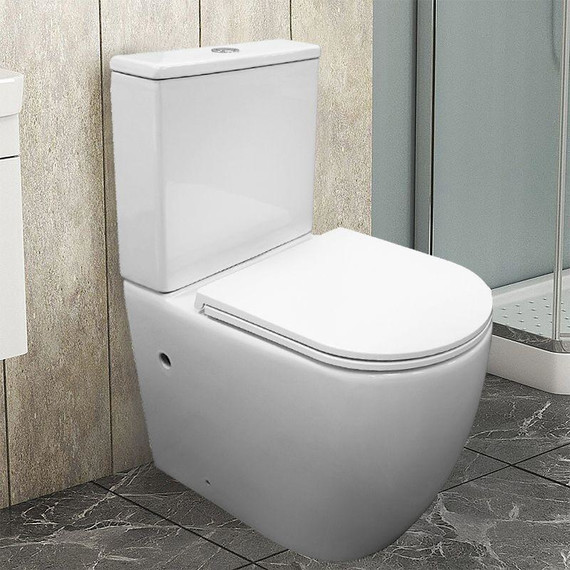 Унитаз-компакт безободковый Azario Verona AZ-8301 с крышкой микролифт (система смыва Торнадо) фото 13