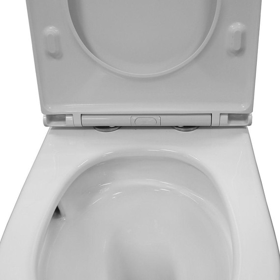 Унитаз-компакт безободковый Azario Verona AZ-8301 с крышкой микролифт (система смыва Торнадо) фото 6