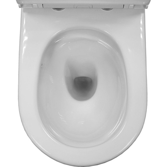 Унитаз-компакт безободковый Azario Verona AZ-8301 с крышкой микролифт (система смыва Торнадо) фото 7