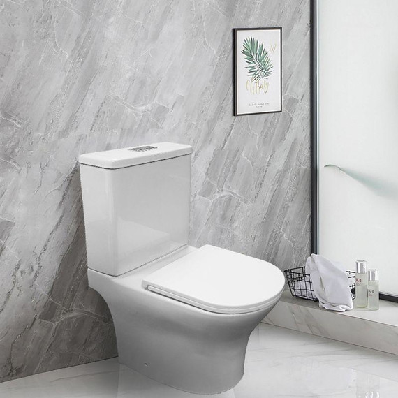 Унитаз-компакт безободковый Azario Tesoro AZ-8501 с крышкой микролифт (система смыва Торнадо) фото 14