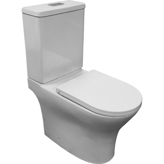 Унитаз-компакт безободковый Azario Tesoro AZ-8501 с крышкой микролифт (система смыва Торнадо) фото 2