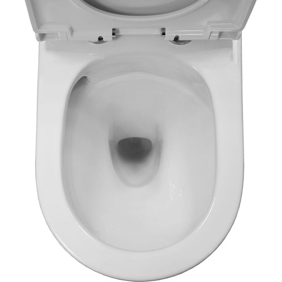 Унитаз-компакт безободковый Azario Tesoro AZ-8501 с крышкой микролифт (система смыва Торнадо) фото 8