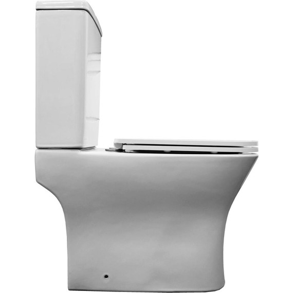 Унитаз-компакт безободковый Azario Milagro AZ-8502 с крышкой микролифт (система смыва Торнадо) фото 12