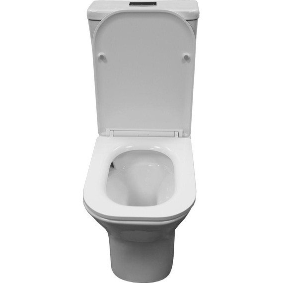 Унитаз-компакт безободковый Azario Milagro AZ-8502 с крышкой микролифт (система смыва Торнадо) фото 4