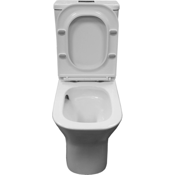 Унитаз-компакт безободковый Azario Milagro AZ-8502 с крышкой микролифт (система смыва Торнадо) фото 5