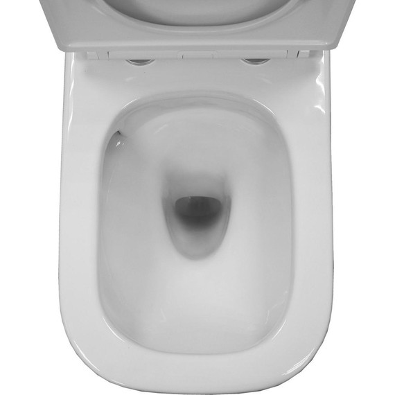 Унитаз-компакт безободковый Azario Milagro AZ-8502 с крышкой микролифт (система смыва Торнадо) фото 8