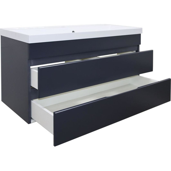 Тумба подвесная с раковиной Azario Эстима 100/2 100 см CS00094586, графит фото 3