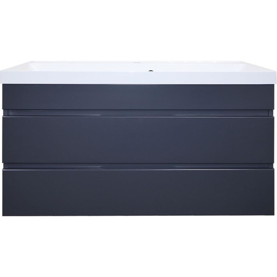 Тумба подвесная с раковиной Azario Эстима 100/2 100 см CS00094586, графит фото 4