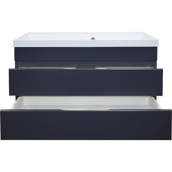 Тумба подвесная с раковиной Azario Эстима 100/2 100 см CS00094586, графит фото 5