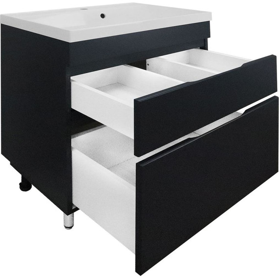 Тумба напольная с раковиной Azario Эстима 70/2Н 70 см CS00094595, графит фото 4