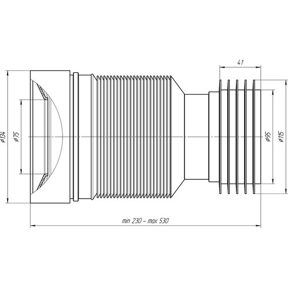 Гофра для унитаза Ани Пласт K828 фото 2