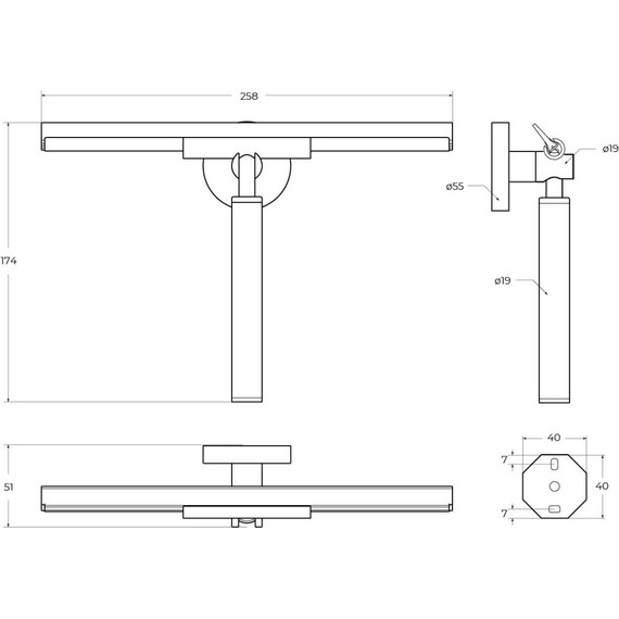 Скребок-водосгон для душевых стёкол Cezares RELAX-SV-01 фото 3