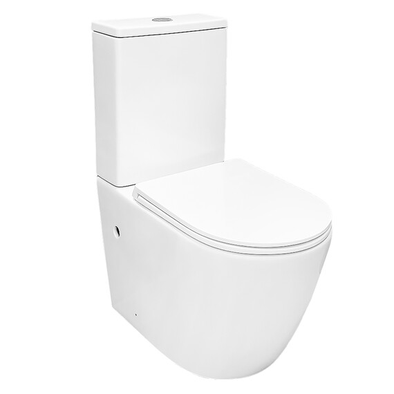 Унитаз-компакт безободковый Azario Verona AZ-8301 с крышкой микролифт (система смыва Торнадо) фото 10