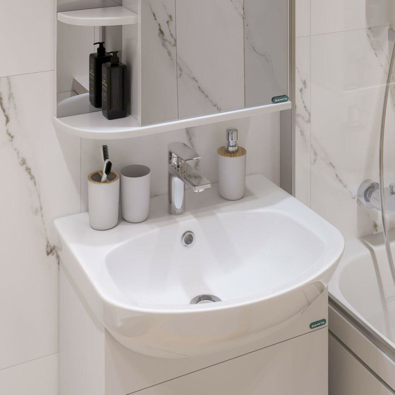 Раковина врезная Sanita Аттика 50 см WB.FN/Attica/50-C/WHT.G/S1 фото 5