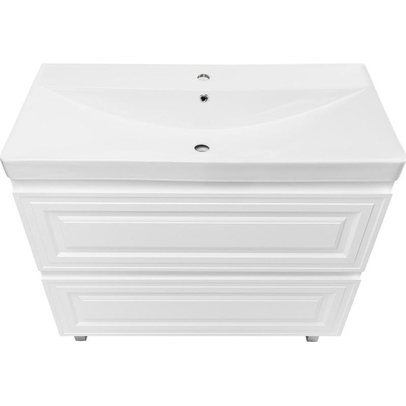 Тумба напольная с раковиной AN Элен 80 см, белый матовый фото 4