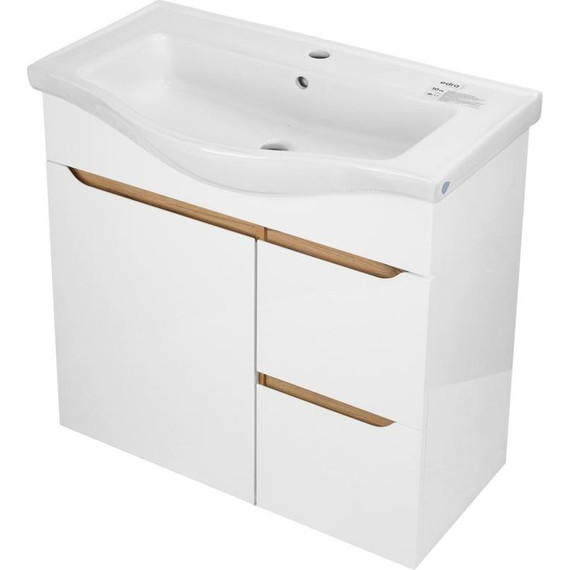 Тумба напольная с раковиной AN Келли 75 см, белый фото 2