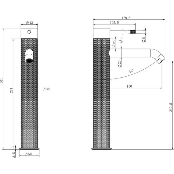 Смеситель для раковины высокий Allen Brau Priority 4.0 5.31С02-BN, никель фото 2