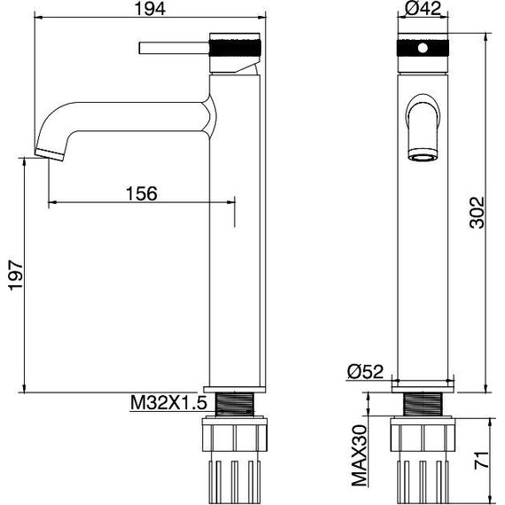 Смеситель для раковины высокий Allen Brau Priority 5.31002-BN, никель фото 6
