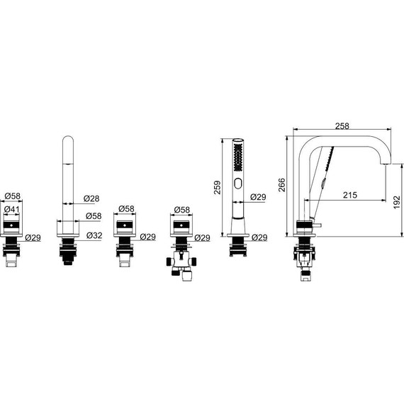 Смеситель для ванны Allen Brau Priority 5.31007-BN, никель фото 8