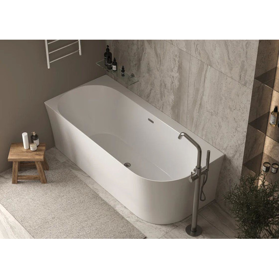 Смеситель для ванны напольный Allen Brau Priority 5.31008-BN (со скрытой частью) никель фото 5