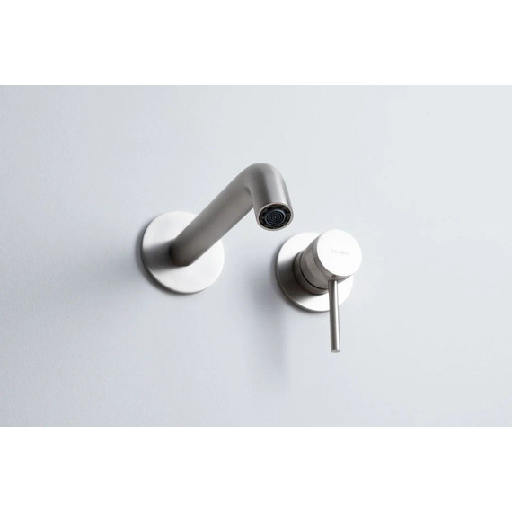 Смеситель для раковины настенный Allen Brau Priority 5.31030-BN (со скрытой частью) никель фото 5