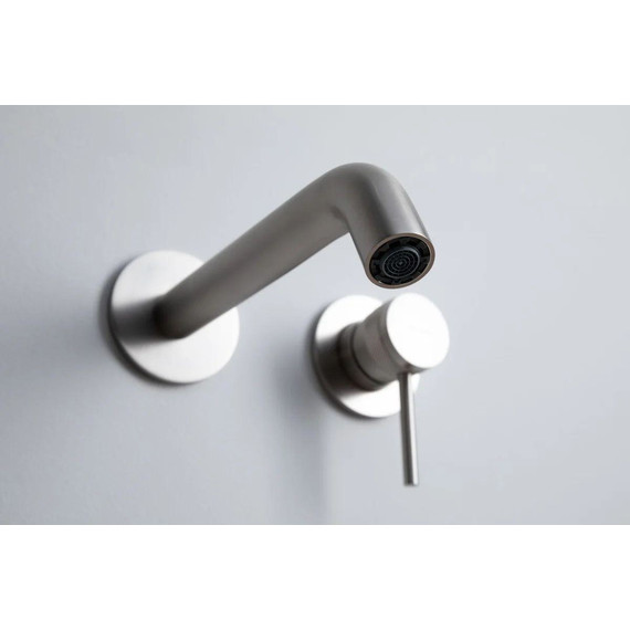 Смеситель для раковины настенный Allen Brau Priority 5.31030-BN (со скрытой частью) никель фото 7