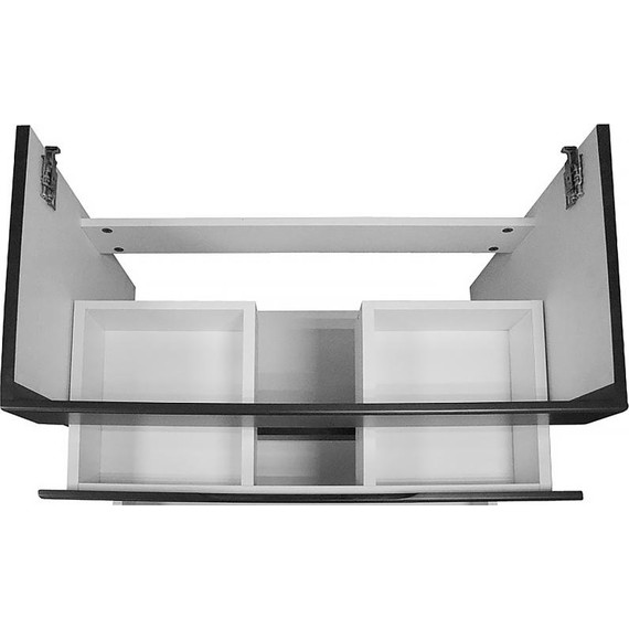 Тумба подвесная с раковиной AN Эстелла 80 см, графит фото 6