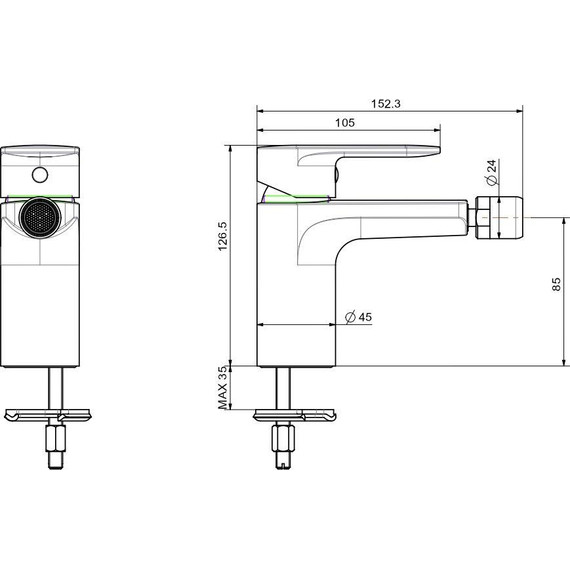 Смеситель для биде Aquatek Ника AQ1818CR фото 5