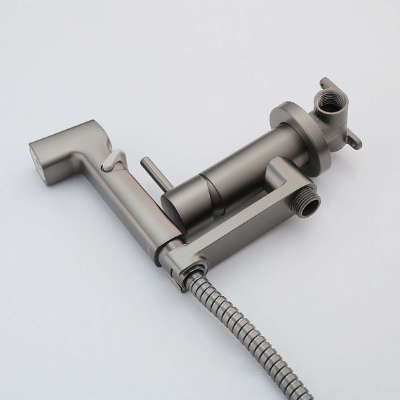 Набор для гигиенического Aquatek Ника AQ1819BGM, оружейная сталь - 2 Набор для гигиенического Aquatek Ника AQ1819BGM, оружейная сталь фото 2