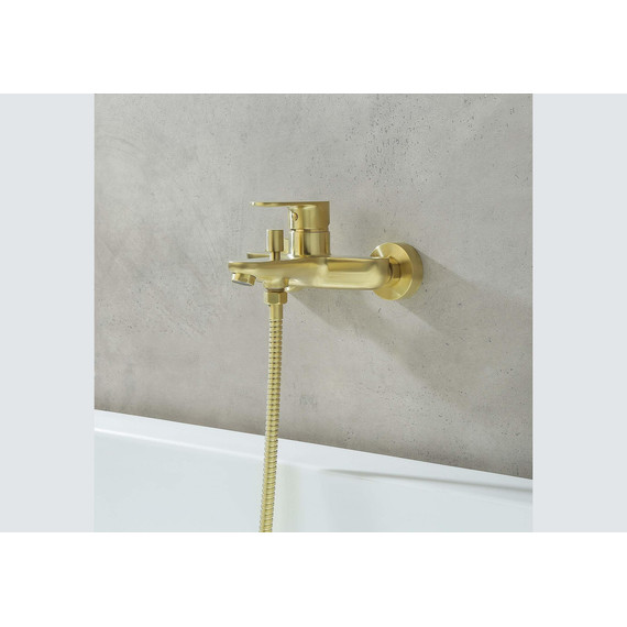 Смеситель для ванны Aquatek Ника AQ1840BG, золото фото 5