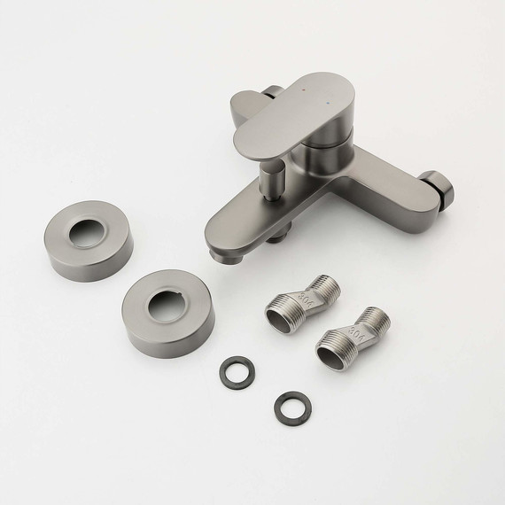 Смеситель для ванны Aquatek Ника AQ1840BGM, оружейная сталь фото 3