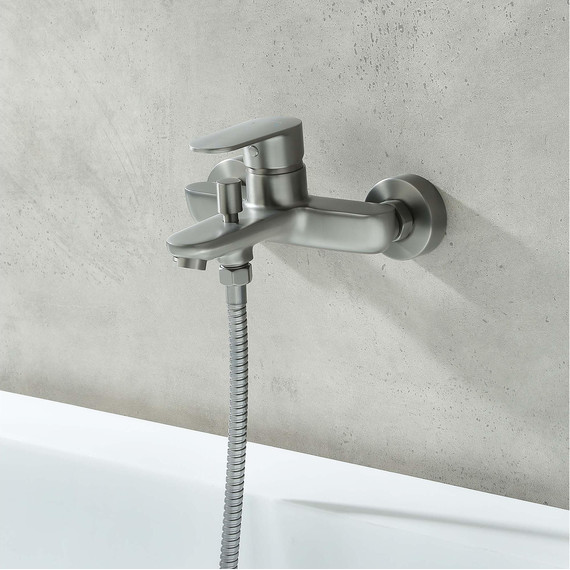 Смеситель для ванны Aquatek Ника AQ1840BGM, оружейная сталь фото 5