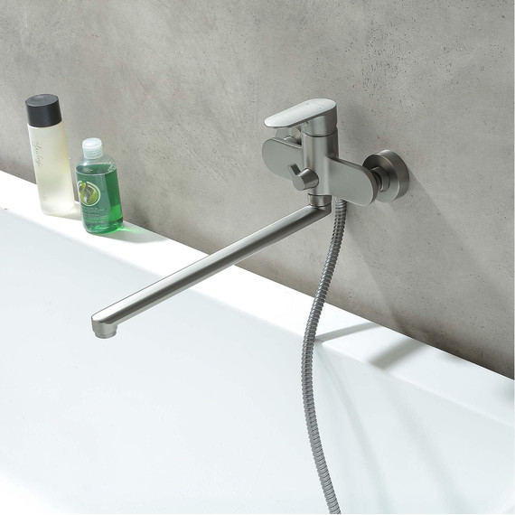 Смеситель для ванны Aquatek Ника AQ1842BGM, оружейная сталь фото 6