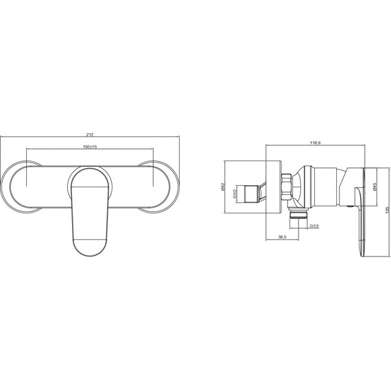 Смеситель для душа Aquatek Ника AQ1860CR фото 8