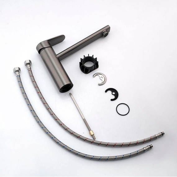 Смеситель для кухни Aquatek Ника AQ1880BGM, оружейная сталь фото 3