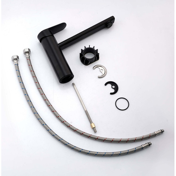 Смеситель для кухни Aquatek Ника AQ1880MB, чёрный матовый фото 5