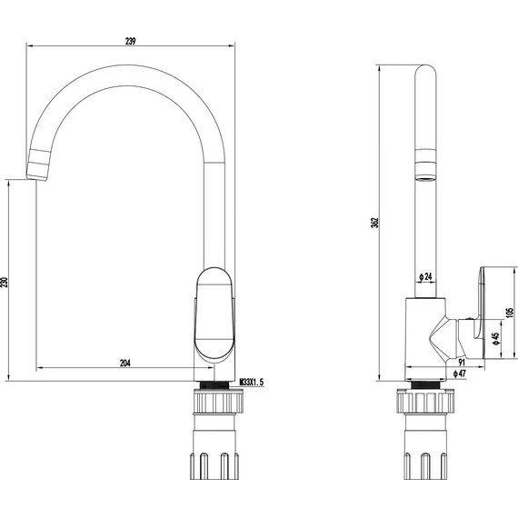 Смеситель для кухни Aquatek Ника AQ1882CR фото 8
