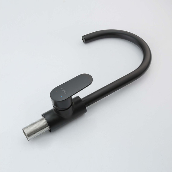 Смеситель для кухни Aquatek Ника AQ1882MB, чёрный матовый фото 4