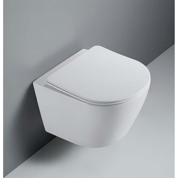 Унитаз подвесной безободковый Aquatek Либерти AQ1999T-00 с крышкой микролифт (система смыва Торнадо) фото 3