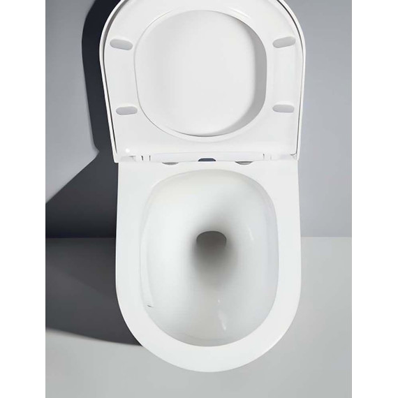 Унитаз подвесной безободковый Aquatek Либерти AQ1999T-00 с крышкой микролифт (система смыва Торнадо) фото 5