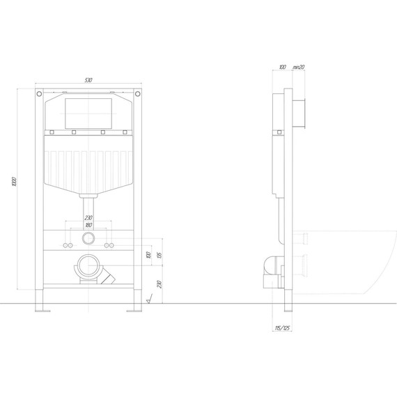 Инсталляция для унитаза Aquatek Duos 50 INS-0000023 фото 3