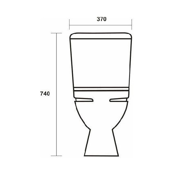 Унитаз напольный Sanita Стандарт эконом WC.CC/Standart/1-P/WHT.G/S1 с крышкой полипропилен - 4 Унитаз напольный Sanita Стандарт эконом WC.CC/Standart/1-P/WHT.G/S1 с крышкой полипропилен фото 4