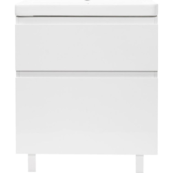 Тумба напольная с раковиной AN Сандра 60 см, белый фото 3