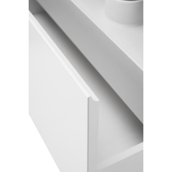 Тумба подвесная с раковиной AN Ненси 100 см, белый матовый фото 6