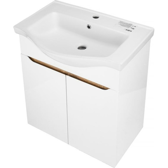 Тумба напольная с раковиной AN Келли 55 см, белый фото 2