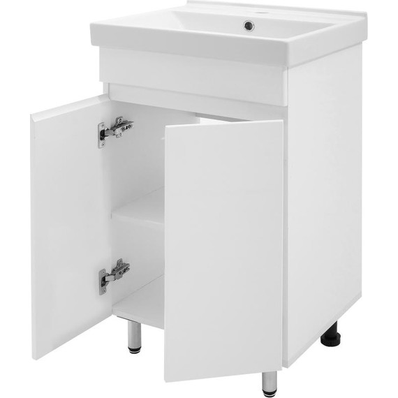 Тумба напольная с раковиной AN Сабина 50 см, белый фото 2