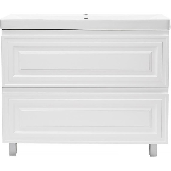 Тумба напольная с раковиной AN Элен 80 см, белый матовый фото 3