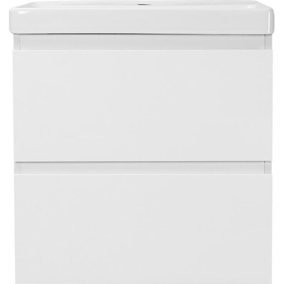 Тумба подвесная с раковиной AN Сандра 60 см, белый фото 3