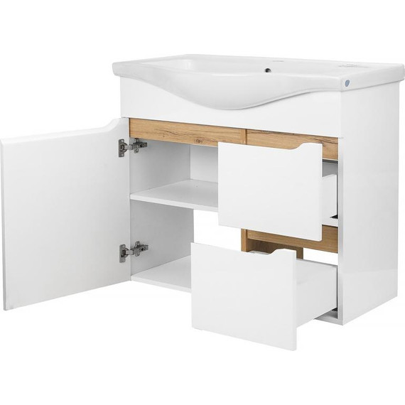 Тумба напольная с раковиной AN Келли 80 см, белый фото 4