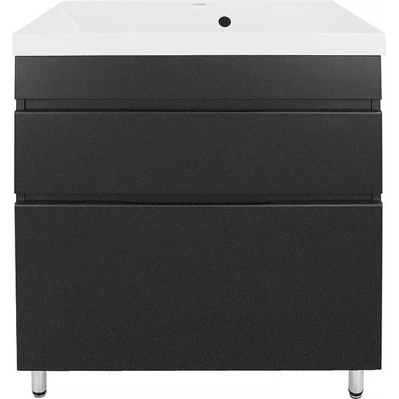 Тумба напольная с раковиной AN Эстелла 70 см, графит фото 5